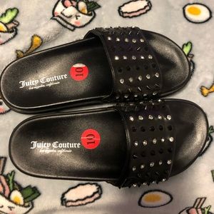 EUC Juicy Couture Stud Platform Slides